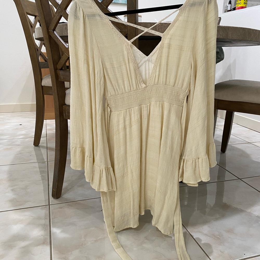 Free people boho long sleeve dress, size small. Like new